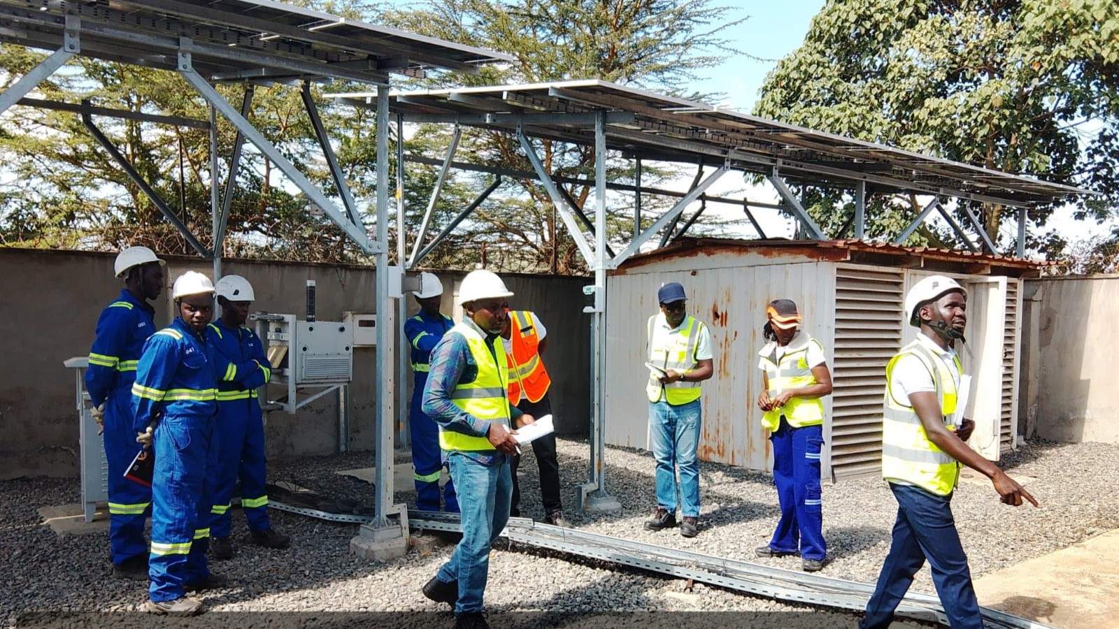 Techies Kenya team on site for solar installation